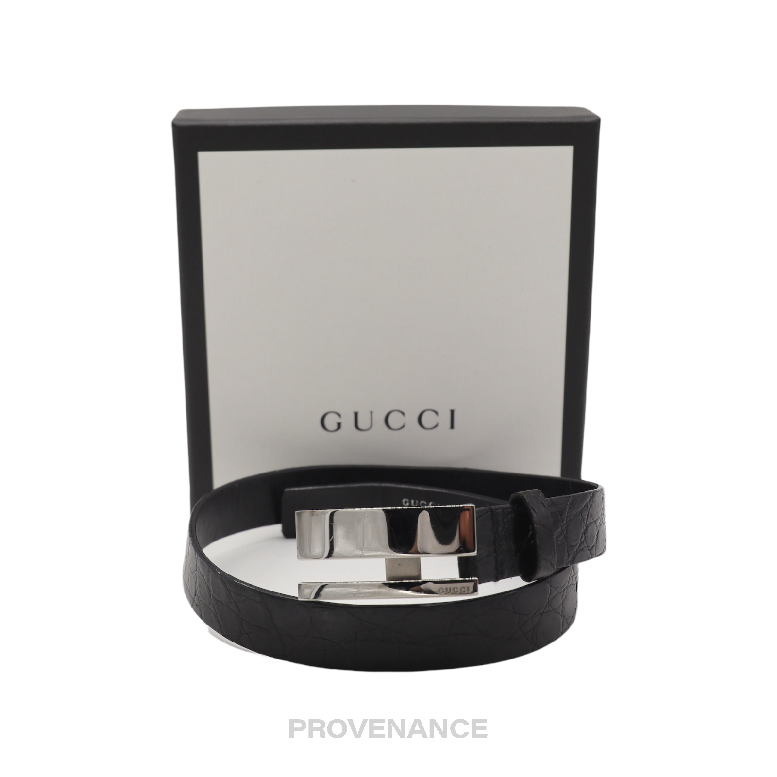 Gucci Belt  Black Crocodile Leather
